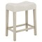 Set of 4 Upholstered Counter Height Bar Stool with Curved Saddle-Seat-Grey